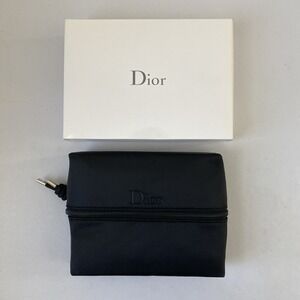 DIOR - MEN'S BLACK COSMETIC TROUSSE POUCH TOILETRY CASE ORGANIZER BAG NEW IN BOX